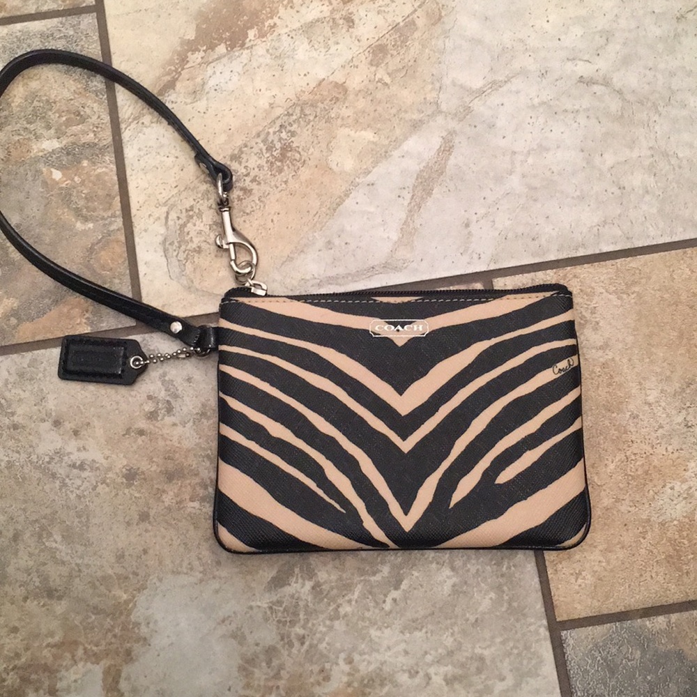 Coach Zebra Wristlet New Without Tags